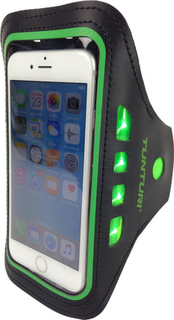 Tunturi Sport Telefoonarmband - Met Ledverlichting - Groen