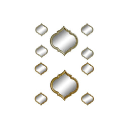 Set spiegels DKD Home Decor Spiegel Gouden Brons Polypropyleen (50 x 3 x 55 cm) (2 pcs)