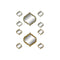 Set spiegels DKD Home Decor Spiegel Gouden Brons Polypropyleen (50 x 3 x 55 cm) (2 pcs)