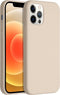 Accezz Liquid Silicone Backcover iPhone 12 (Pro) - Schokabsorberend - Beige