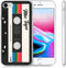 iMoshion Hoesje Geschikt voor iPhone SE (2022) / SE (2020) / 8 / 7 / 6s / 6 Hoesje Siliconen - iMoshion Design hoesje - Zwart / Transparant / Cassette Tape