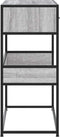 vidaXL - Wandtafel - 90x35x80 - cm - bewerkt - hout - grijs - sonoma - eikenkleurig