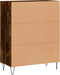 vidaXL - Dressoir - 69,5x34x90 - cm - bewerkt - hout - gerookt - eikenkleurig
