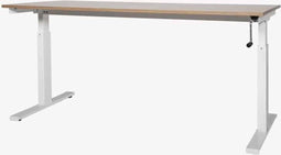 Schaffenburg Verstelbaar Bureau - Slinger 160x80 logan - wit frame