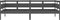 vidaXL - Slaapbank - massief - grenenhout - grijs - 90x200 - cm