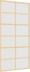 vidaXL - Schuifdeur - 102,5x205 - cm - mat - ESG-glas - en - aluminium - goudkleurig