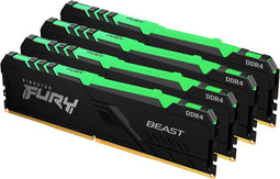 Kingston Technology FURY Beast RGB geheugenmodule 64 GB 4 x 16 GB DDR4 3600 MHz