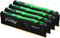 Kingston Technology FURY Beast RGB geheugenmodule 64 GB 4 x 16 GB DDR4 3600 MHz