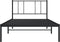 vidaXL - Bedframe - met - hoofdbord - metaal - zwart - 90x200 - cm