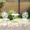 vidaXL - 3-delige - Bistro - Set - voor - in - de - Tuin - - - Witte - Gietaluminium