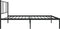 vidaXL - Bedframe - met - hoofdbord - metaal - zwart - 90x200 - cm