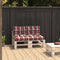 vidaXL - Palletkussens - 2 - st - ruitpatroon - stof - rood