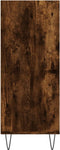 vidaXL - Hoge - kast - 57x35x90 - cm - bewerkt - hout - gerookt - eikenkleurig