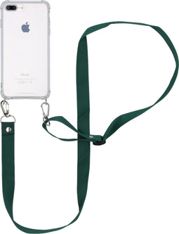 iMoshion Hoesje Geschikt voor iPhone 8 Plus / 7 Plus Hoesje Met Koord - iMoshion Backcover met koord - Nylon - Transparant