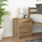 vidaXL - Nachtkastje - met - 2 - lades - 40x36x50 - cm - artisanaal - eikenkleurig