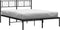 vidaXL - Bedframe - met - hoofdbord - metaal - zwart - 120x200 - cm