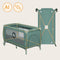 Lionelo Stefi Plus - Campingbedje 2in1 - Reisbedje en box - Hoogwaardige T25-schuimmatras - Groen