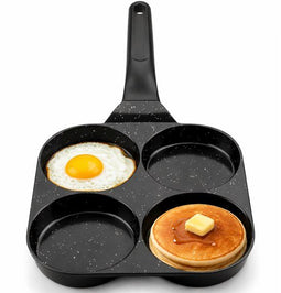 CeraFusion Pancakepan 4-vaks Ø8 cm – Inductie – PFAS-vrij – Eierpan – Keramische coating – Geschikt