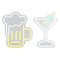 Verlichte decoratie Home ESPRIT Acryl Stads 21 X 1,5 X 30 CM (2 Stuks)