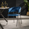 AnLi Style Armstoel club - Blauw velours
