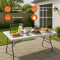 Opvouwbare Tafel 180x70x74 cm - Inklapbare Tafel met Draaghandvat en Veiligheidsslot - Wit