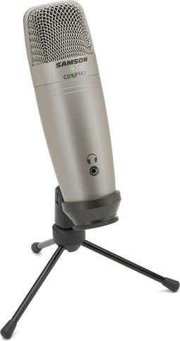 Samson C01U Pro - USB studio condensator microfoon - 16-bit 44.1/48kHz resolutie - inclusief driepoot standaard