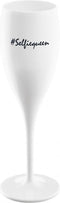 KOZIOL Cheers No. 1 #Selfiequeen - Champagneglas 100ml cotton white - set van 6