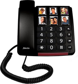 Alecto CW30 - Senioren Telefoon - Grote fototoetsen en extra luid gespreksvolume - Zwart