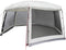 vidaXL - Zwembadtent - met - uitneembare - buiten- - gaaswanden - 670x590 - cm - grijs