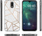 iMoshion Hoesje Geschikt voor Nokia 2.3 Hoesje Siliconen - iMoshion Design hoesje - Wit / Meerkleurig / Goud / White Graphic