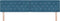 vidaXL - Hoofdbord - met - Kristal - Knoppen, - Geplooid, - Donkerblauw, - 200 - cm, - Fluweel
