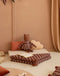 Nobodinoz Majestic House - Opvouwbare eco vloermat - Huismatras - Speelmatras - Marsala Taupe Stripes