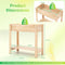 Coast Houten Verhoogde Tuinbak - Ergonomische Plantenbak met Opbergrek - 81 x 38 x 77 cm - Natuurlijk Sparrenhout