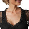 Dressforfun Dirndlblouse Resi XXL - Dirndlblouse - Halflange mouwen bloemenkant