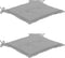 vidaXL - Tuinstoelkussens - 2 - st - 50x50x3 - cm - stof - grijs