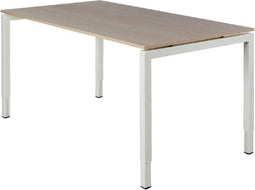 Bureau NPO Fyra vaste hoogte 160x80cm wit frame eiken blad
