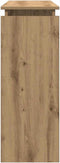 vidaXL - Wandtafel - 102x30x80 - cm - bewerkt - hout - artisanaal - eikenkleur