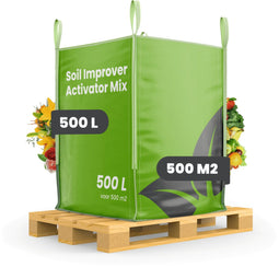 Bodemverbeteraar – Activator Mix (bigbag 500 Liter – voor 500 m2) Mix van actieve micro-organismen (o.a. Mycorrhiza en Rhizobacteriën), lavameel, koemest en wormenmest - Organifer