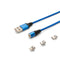 Savio CL-157 USB-kabel 2 m USB 2.0 USB C Micro USB A/Lightning Blauw