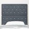 vidaXL - Hoofdbord - Cristal - Knop - Tufted - Donkergrijs - 100 - cm - Velours