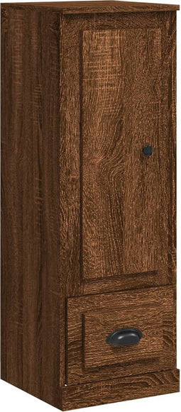 vidaXL - Hoge - kast - 36x35,5x103,5 - cm - bewerkt - hout - bruin - eikenkleur