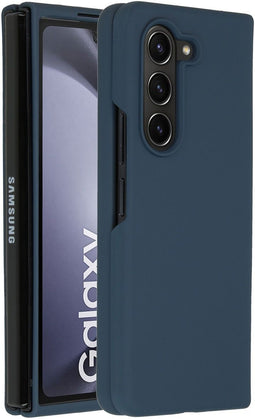 Accezz Liquid Silicone Backcover - Samsung Galaxy Z Fold 5 - Schokabsorberend - Donkerblauw