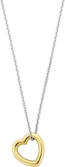 TI SENTO Dames Ketting - 925 zilver - Zilver geel verguld - Maat 42 - 34022SY