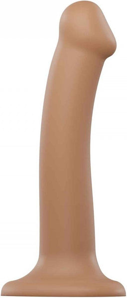 Strap-On-Me - Semi-Realistische Dual Density Buigzame Dildo Caramel M
