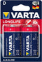 Varta MAX TECH - Alkaline D batterij - 2 stuks (2x)