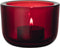 Iittala Valkea Theelichthouder – Waxinelichthouder glas – Kaarsenhouder – Cranberry – 60mm