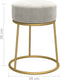 vidaXL - Hocker - rond - fluweel - lichtgrijs