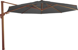 Outdoor Living - Zweefparasol VirgoFlex houtlook grijs Ø3,5mtr