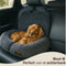 By Cee Cee Fluffy Autostoel Hond - Luxe Hondenmand Auto met Veiligheidsriempje - Donkergrijs - Maat M