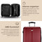 Slazenger Kofferset 2 Delig - Handbagage Trolley en Ruimbagage Koffer (S + M/L) - ABS Hardcase - 360° Wielen - Cijferslot - Rood